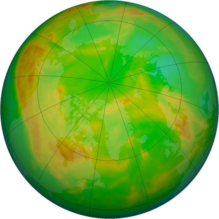 Arctic ozone map for 21 June 1981